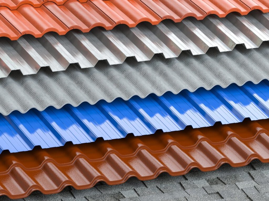 Anthracite Roofing sample selection of metal roof choices