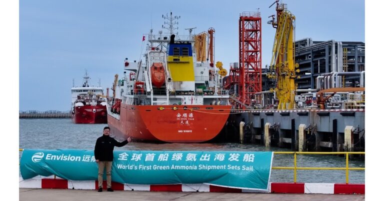 Envision Sets Sail with World's First Commercial Green Ammonia Cargo to South Korea