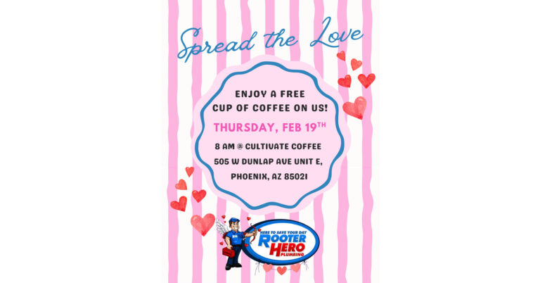 Rooter Hero Brings "Spread the Love" Pop-Up to Cultivate Coffee in Phoenix