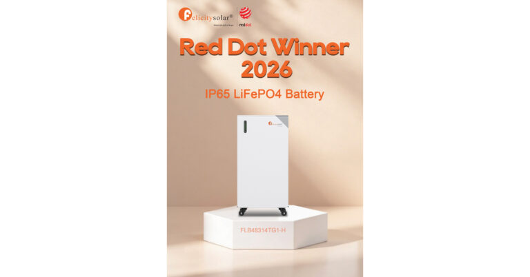 Felicitysolar’s Residential LiFePO4 Battery FLB48314TG1-H Wins 2026 Red Dot Design Award