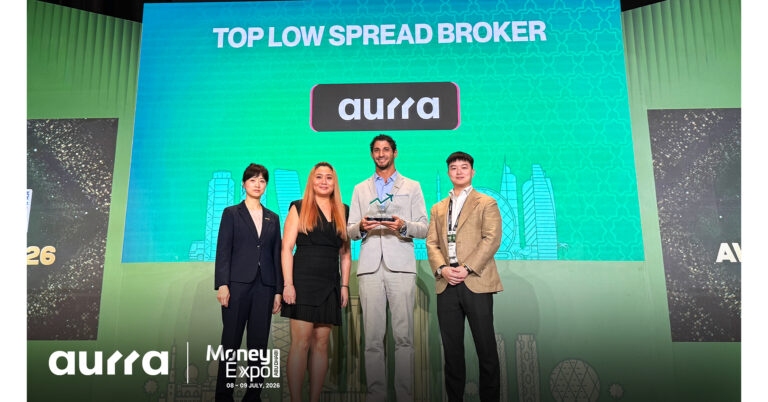 Aurra Markets uitgeroepen tot ‘Top Low Spread Forex Broker 2026’ tijdens Money Expo Abu Dhabi