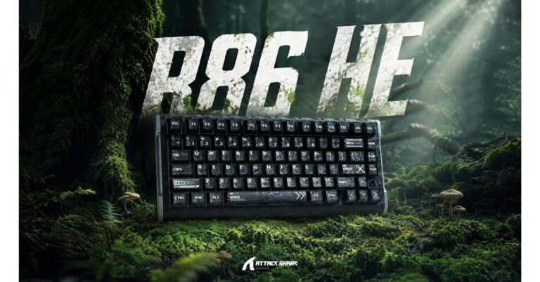 ATTACK SHARK Unveils R86 HE Carbon Fiber Magnetic Switch Gaming Keyboard, Redefining the 75% Competitive Keyboard Experience