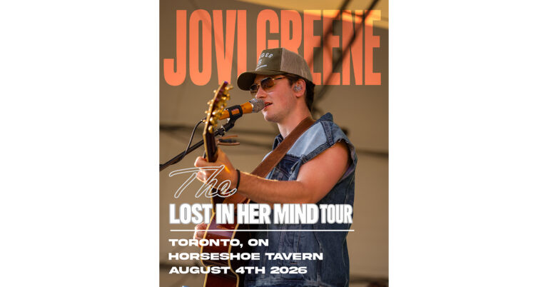 Come See One of Country’s Fastest-Rising Artists, Jovi Greene, Make His Canadian Debut at Toronto’s Horseshoe Tavern August 4 at 8 PM