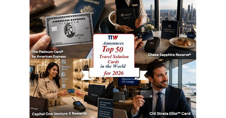 TTW Announces the Top 50 Travel Solution Cards in the World for 2026