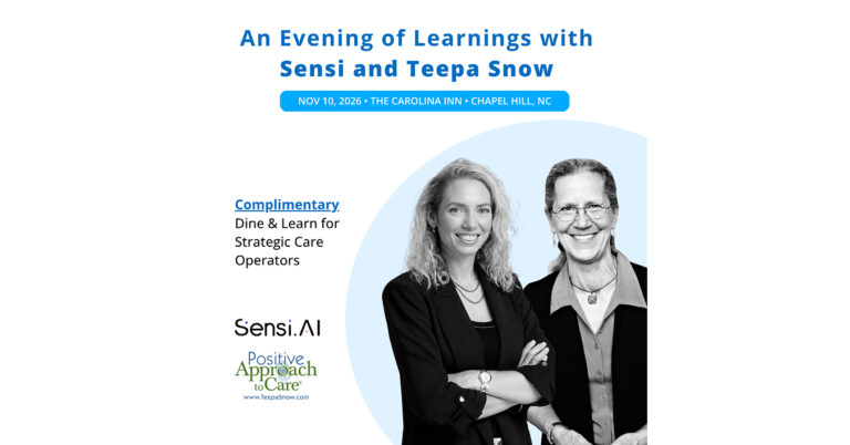 Sensi.AI Hosts “An Evening of Learnings with Sensi & Teepa Snow” for Senior Care Leaders