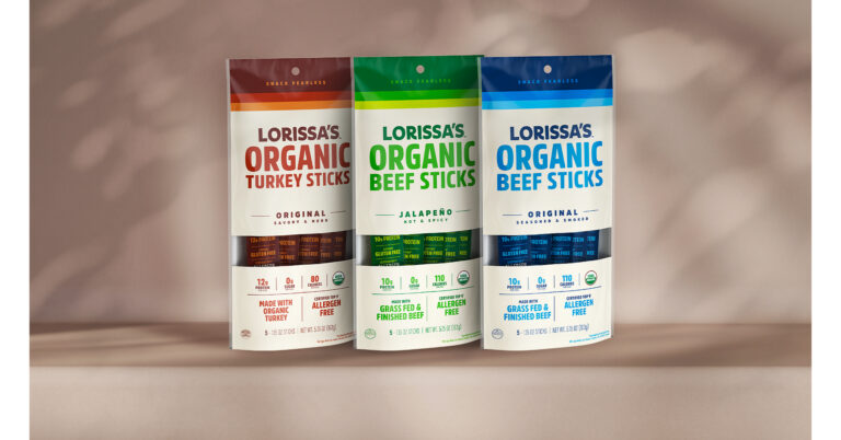Lorissa’s Organic Snacks Launches USDA Organic, Certified Top 9 Allergen Free Meat Sticks, Available Now at Target
